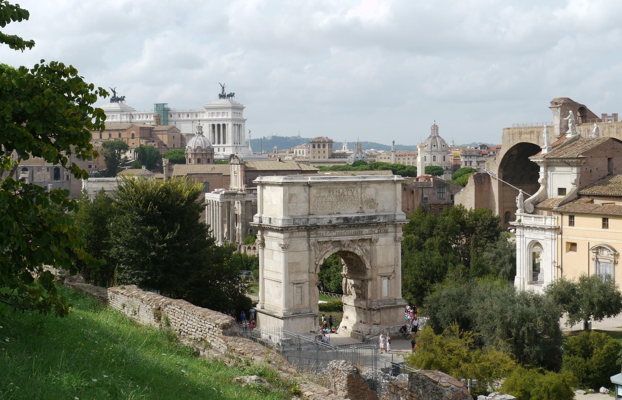 The Arch of Titus, built in 70 AD to commemorate the victories of Emperor Titus